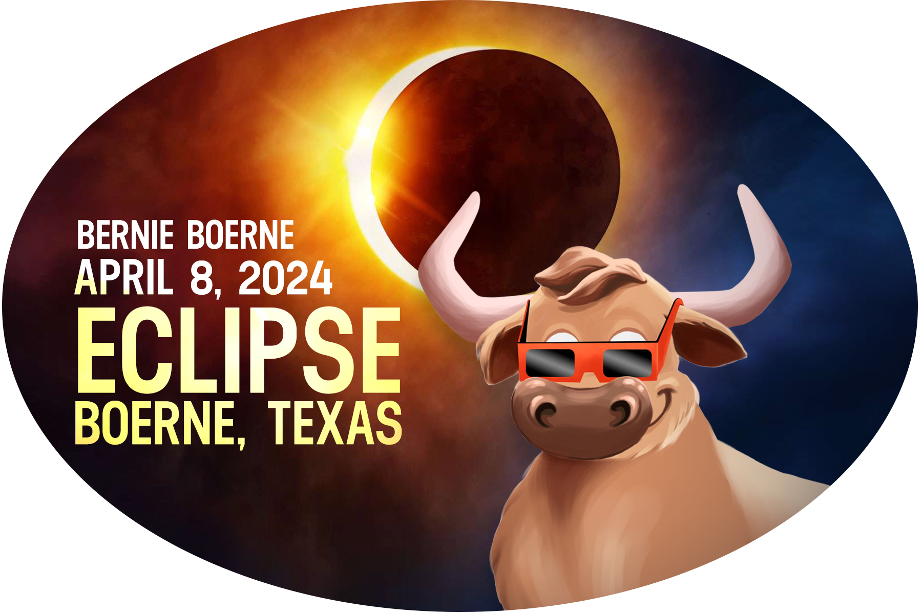 Bernie Boerne Eclipse Sticker Bernie Boerne